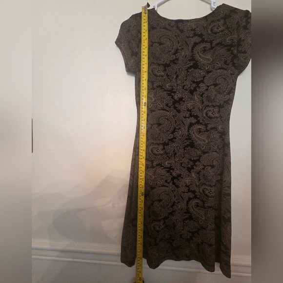 Paisley Black and Gold Dress - Picture 10 of 11